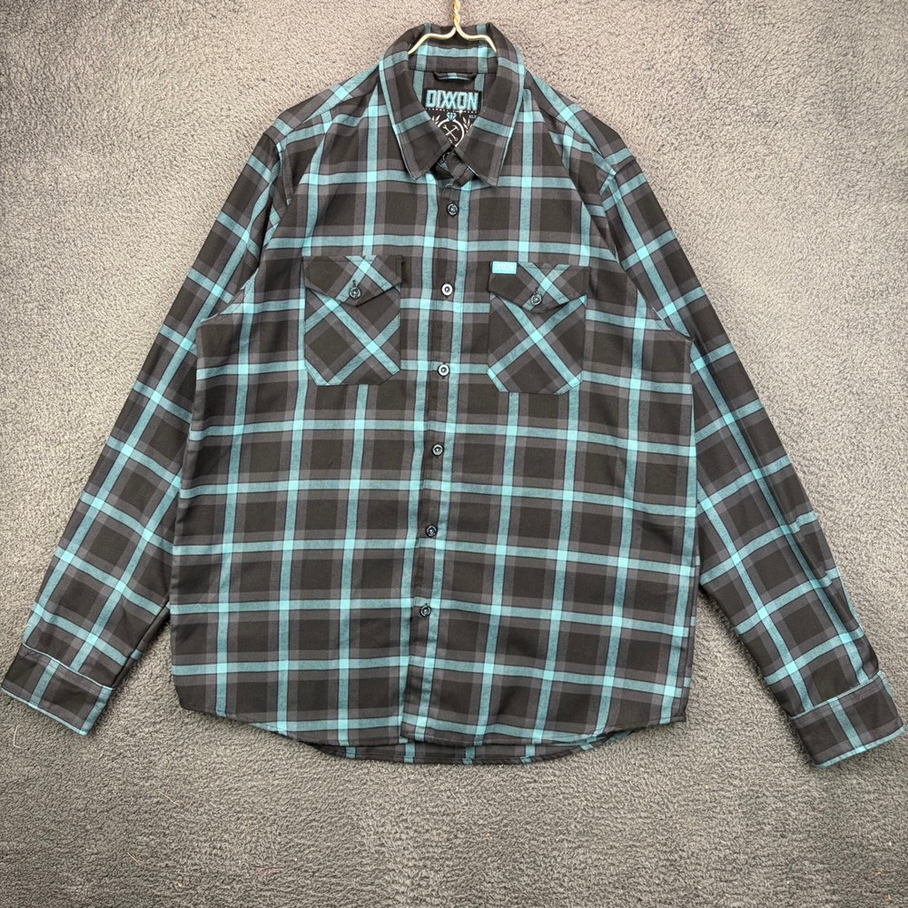 Dixxon Flannel Co Union Square Plaid Button Down Shirt Mens XLT Mechanic